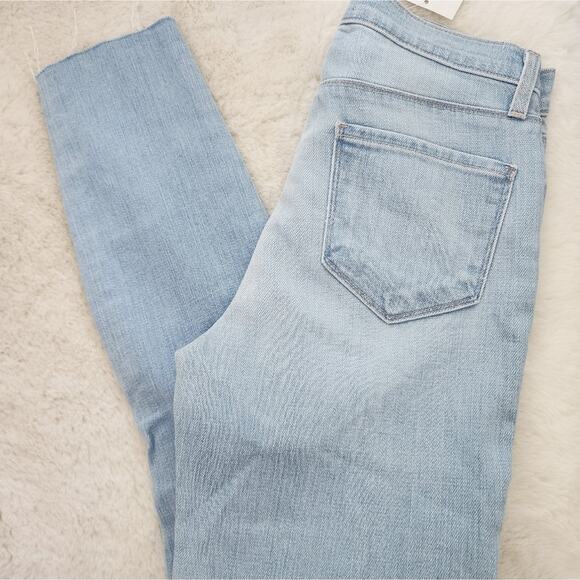 L'Agence El Matador High Rise Slim Distressed Raw Hem Jean Light Blue 25 NWT - Picture 7 of 13